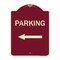 Signmission Designer Series Parking Left Arrow, Burgundy Heavy-Gauge Aluminum Sign, 24" x 18", BU-1824-23365 A-DES-BU-1824-23365 - alternate 1